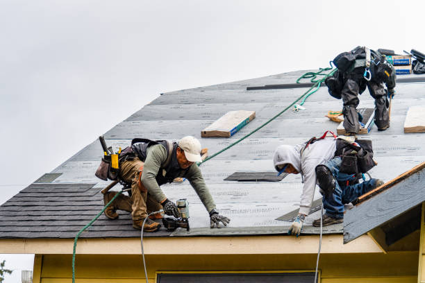 Professional Gutter Installation technician working in Foristell, MO